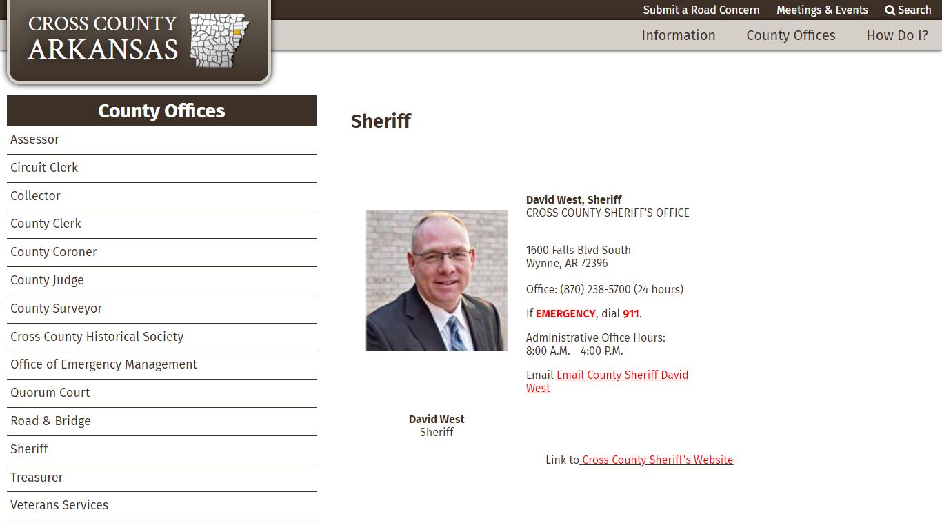 Sheriff - Cross County AR Government